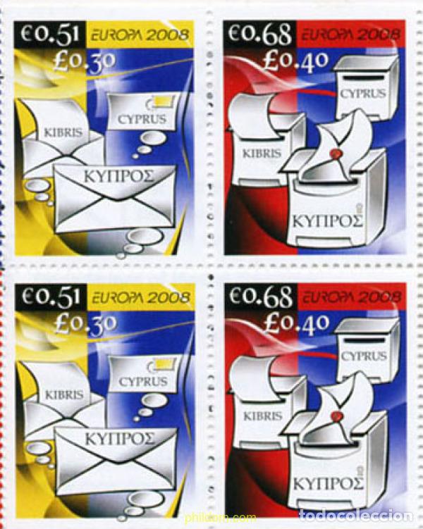 Sellos: 305617 MNH CHIPRE 2008 EUROPA CEPT 2008 CARTAS