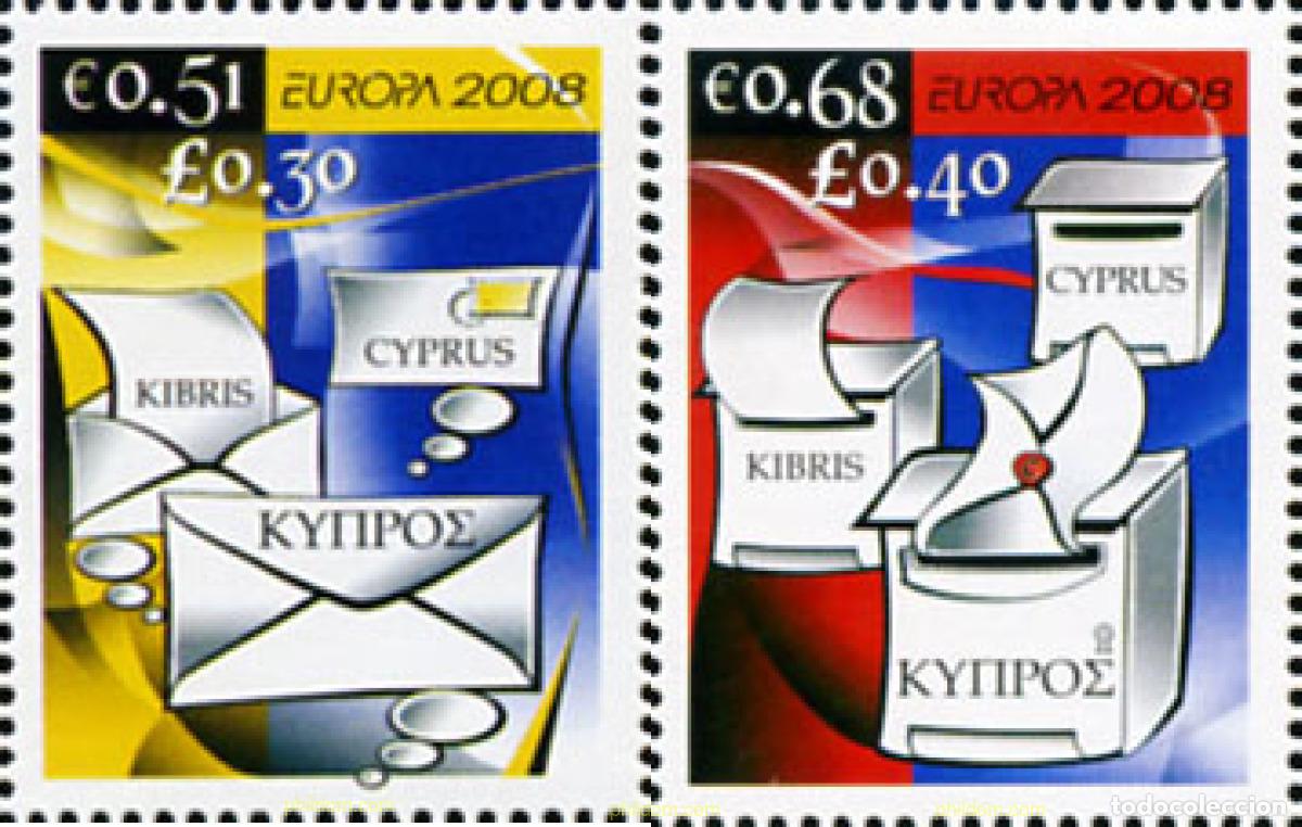 Sellos: 216076 MNH CHIPRE 2008 EUROPA CEPT 2008 CARTAS