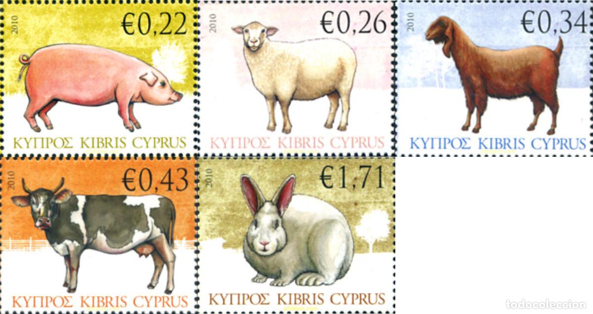 Sellos: 244951 MNH CHIPRE 2010 ANIMALES DE GRANJA