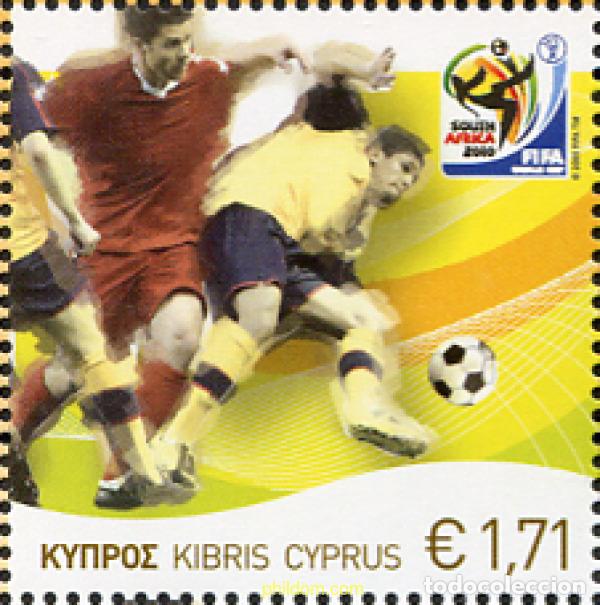 Sellos: 244949 MNH CHIPRE 2010 COPA DEL MUNDO DE FUTBOL 2010 EN SUDAFRICA