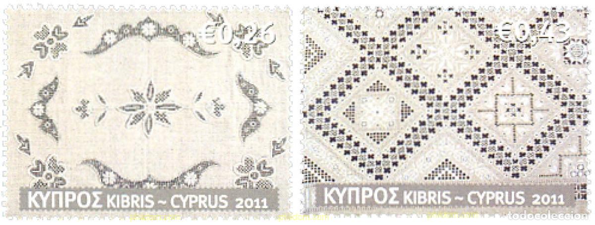 Sellos: 261096 MNH CHIPRE 2011 BORDADOS