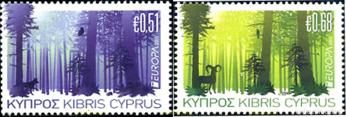 Sellos: 264073 MNH CHIPRE 2011 EUROPA CEPT 2011 - A&Ntilde;O INTERNACIONAL DE LOS BOSQUES