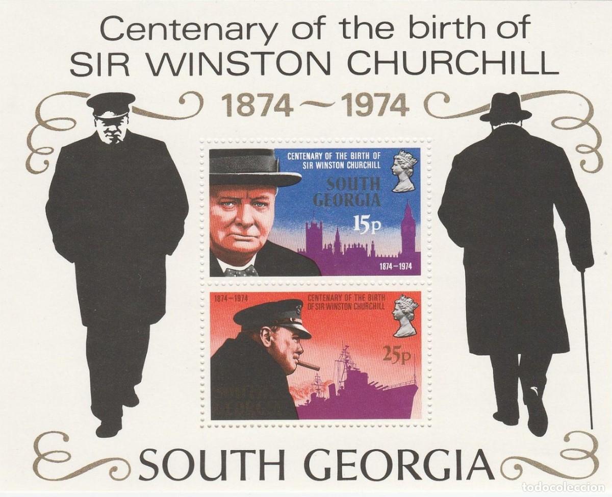 Sellos: GEORGIA 1974 SHEET MNH CENTENARIO DEL NACIMIENTO DE SIR WINSTON CHURCHILL