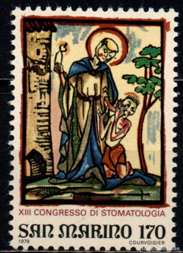 Sellos: SAN MARINO 1979 STAMP MNH CONGRESO DE ESTOMATOLOGIA STOMATOLOGY SANTA APOLONIA DE ALEJANDRIA