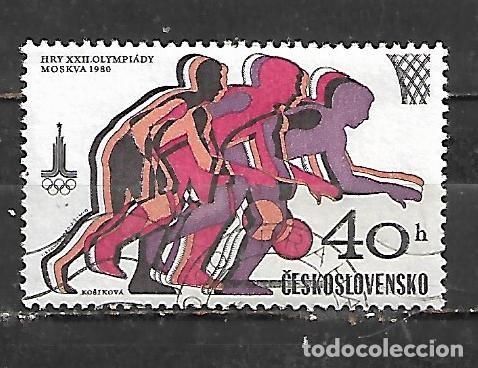 Sellos: 1980: CHECOSLOVAKIA Juegos Ol&iacute;mpicos. Mosc&uacute; - Baloncesto (CTO)
