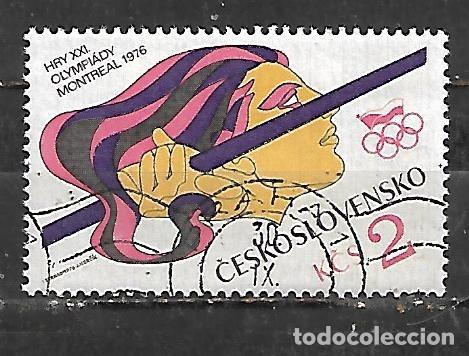 Sellos: 1976: CHECOSLOVAKIA Juegos Ol&iacute;mpicos. Montr&eacute;al - Jabalina (CTO)
