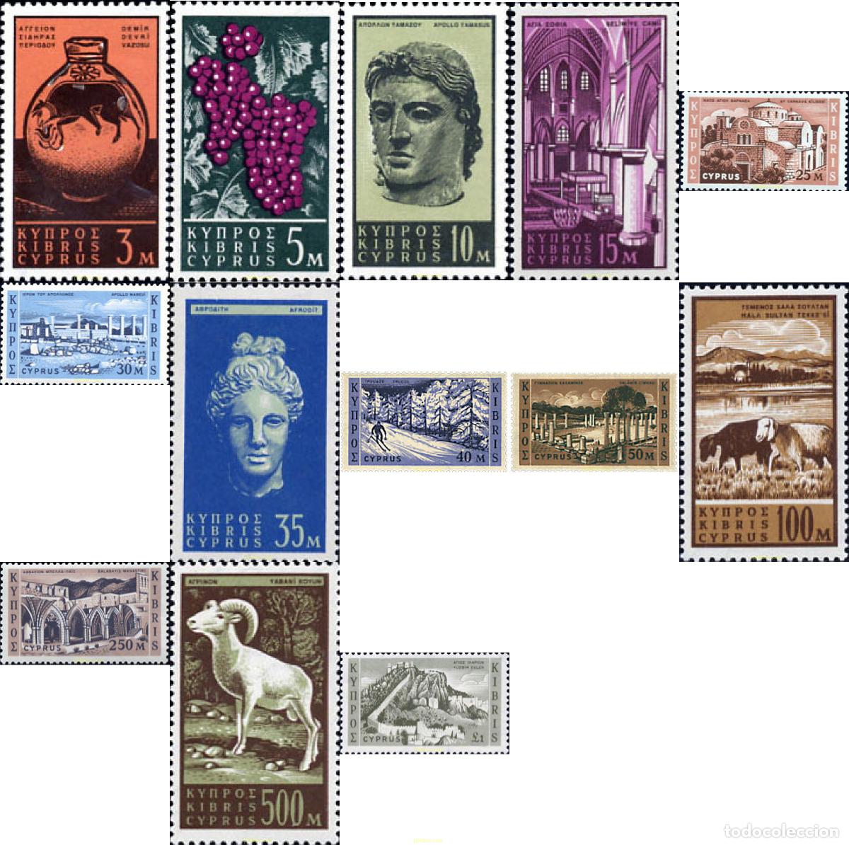Sellos: 71703 MNH CHIPRE 1962 SERIE BASICA
