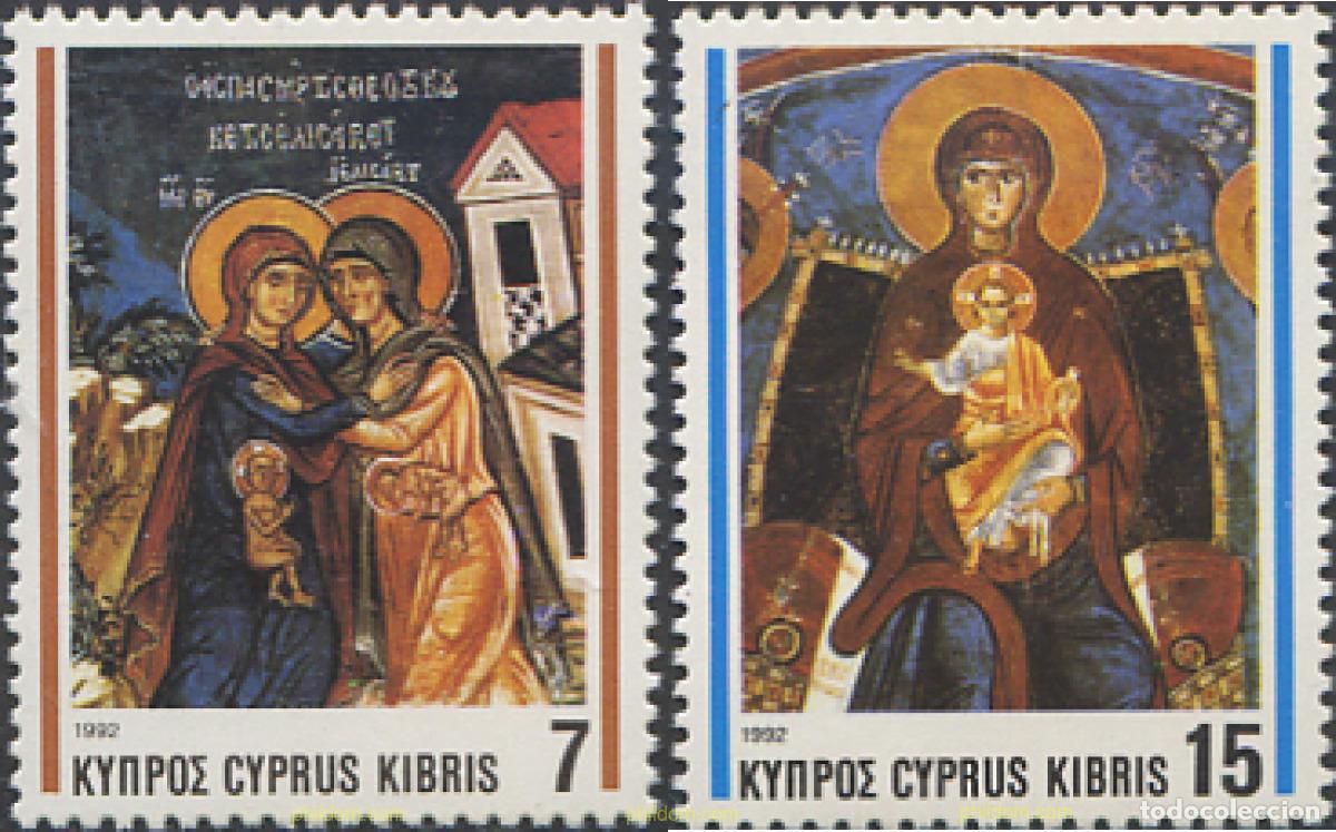Sellos: 797677 MNH CHIPRE 1992 NAVIDAD - FRESCOS