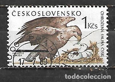 Sellos: 1989: CHECOSLOVAKIA Protecci&oacute;n de la naturaleza - Pigargo europeo (CTO)