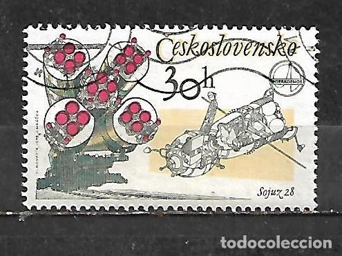 Sellos: 1979: CHECOSLOVAKIA 1&ordm; Aniversario del vuelo espcial Checoslovaquia - U.R.S.S (CTO)