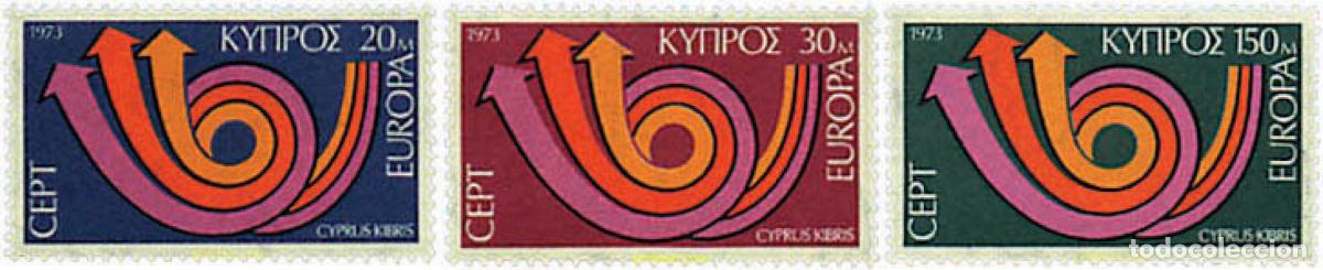 Sellos: 62236 MNH CHIPRE 1973 EUROPA CEPT. CORNETA POSTAL