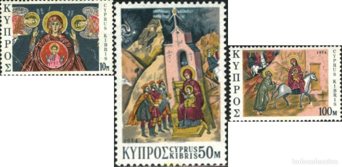 Sellos: 113986 MNH CHIPRE 1974 NAVIDAD. FRESCOS