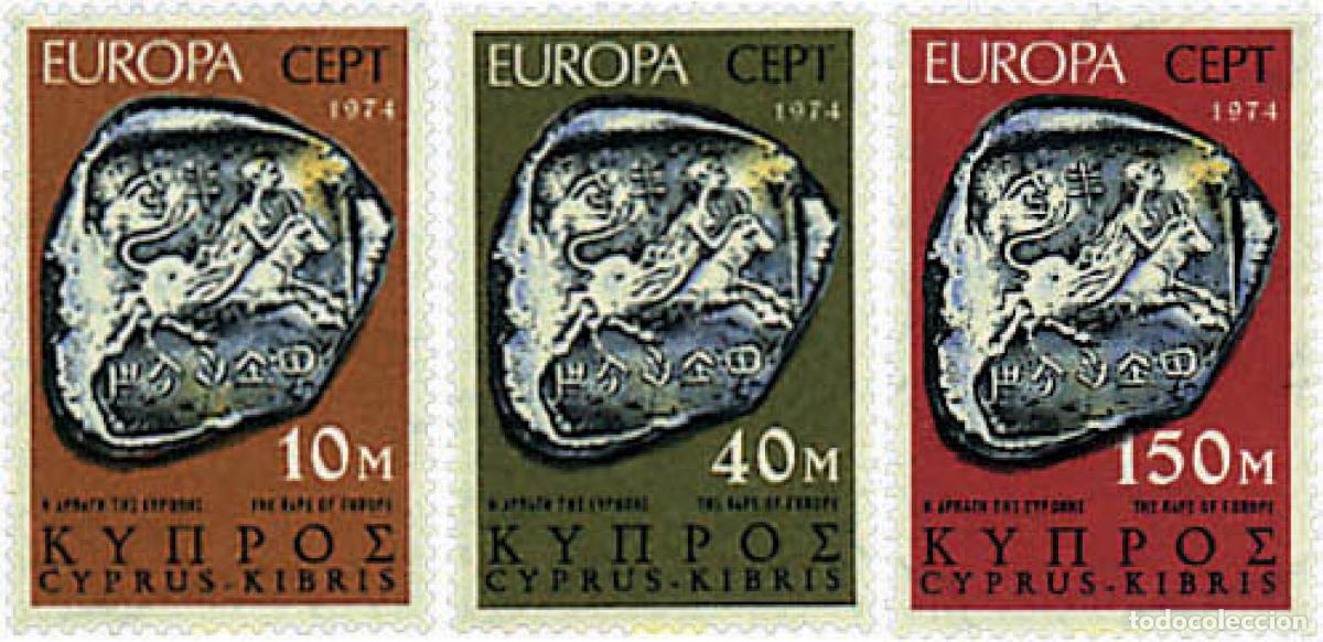 Sellos: 62254 MNH CHIPRE 1974 EUROPA CEPT. ESCULTURAS