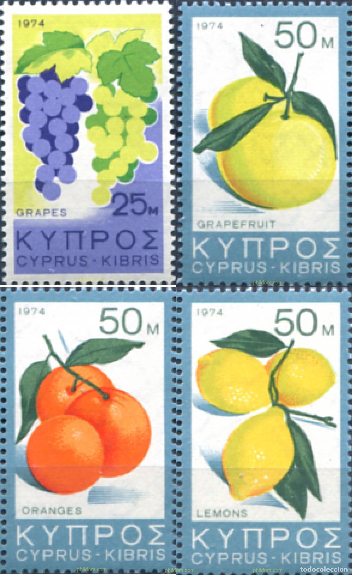 Sellos: 113933 MNH CHIPRE 1974 FRUTAS