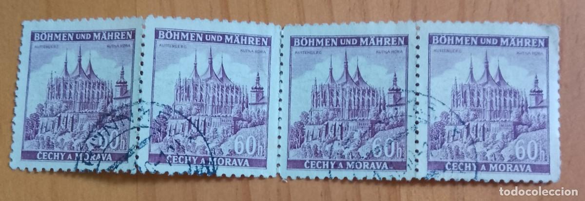 Sellos: B&Oacute;HMEN UND M&Auml;HREN - CECHY A MORAVA - KUTTENBERG - KUTNA HORA - V/ 60 H - VER DESCRIPCI&Oacute;N