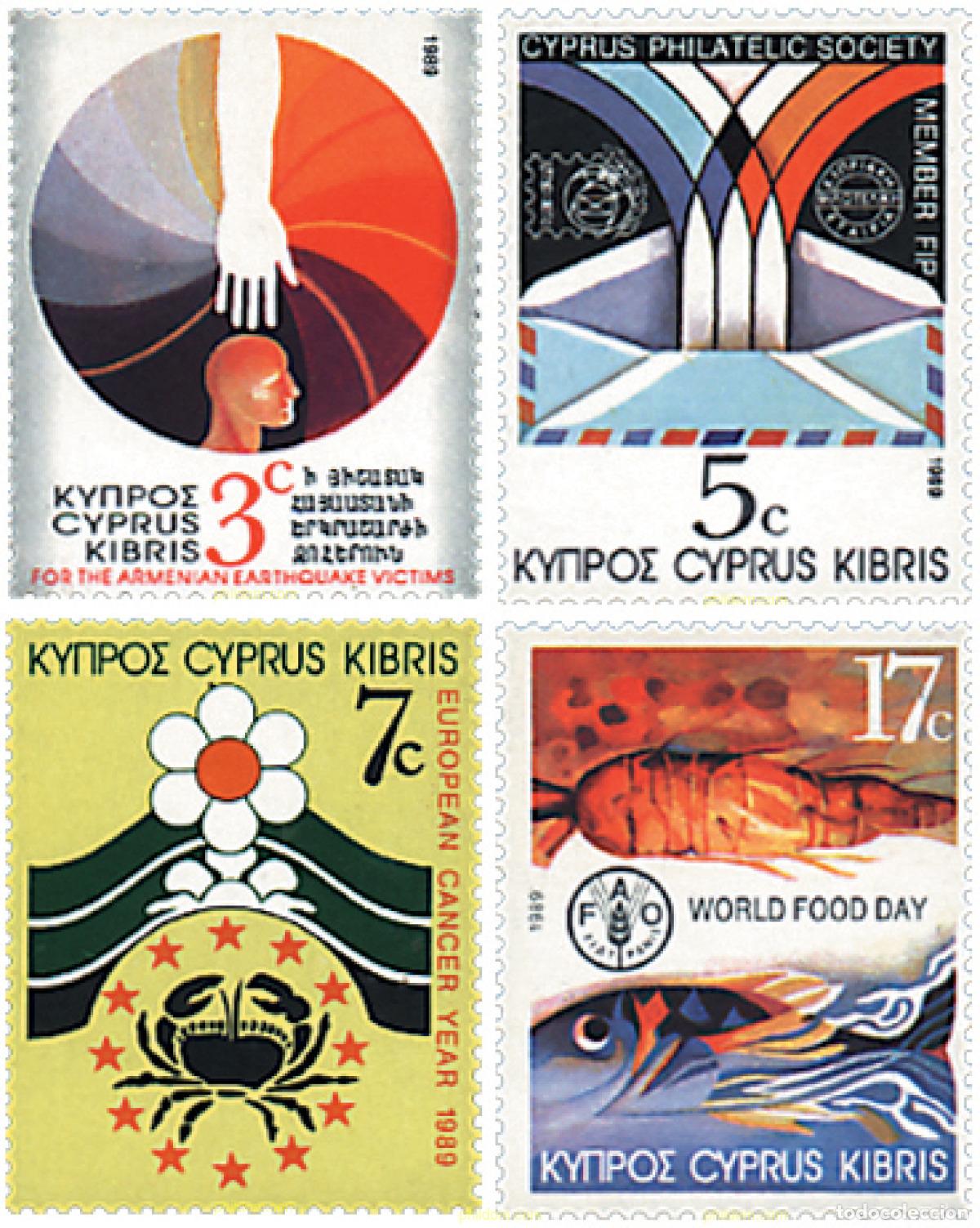 Sellos: 99126 MNH CHIPRE 1989 EVENTOS DEL A&Ntilde;O