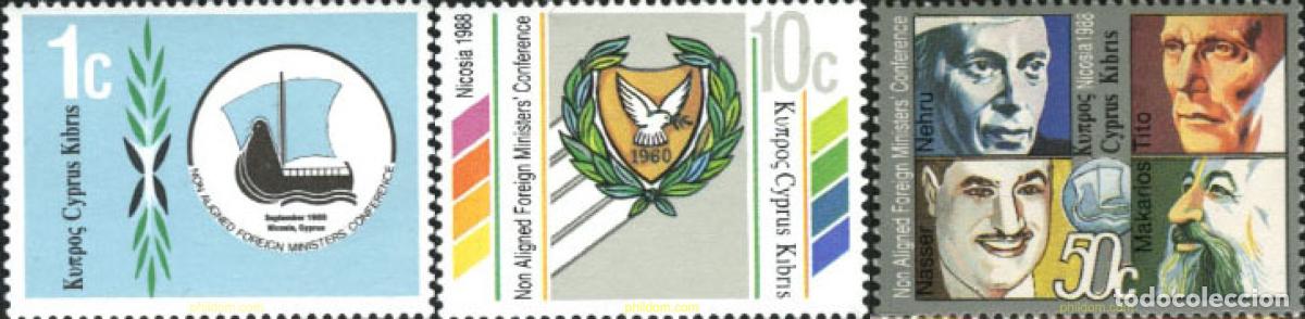 Sellos: 114782 MNH CHIPRE 1988 CONFERENCIA DE MINISTROS DE EXTERIOR DE PAISES NO ALIENADOS, A NICOSIA