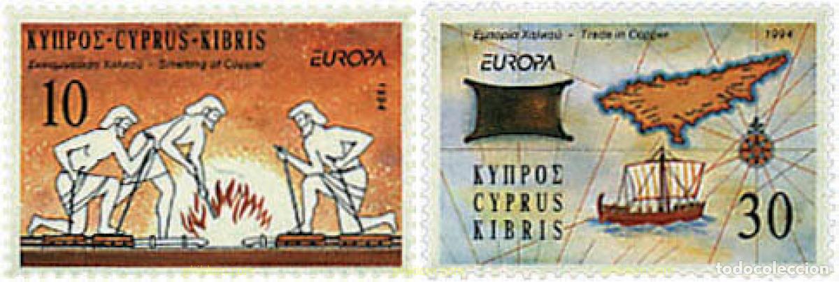 Sellos: 62884 MNH CHIPRE 1994 EUROPA CEPT. GRANDES DESCUBRIMIENTOS