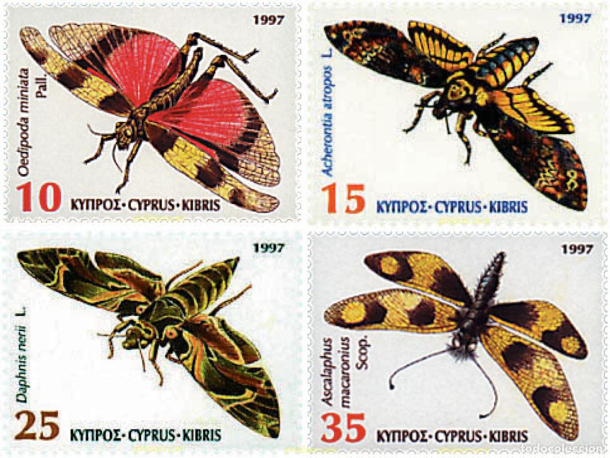 Sellos: 77169 MNH CHIPRE 1997 INSECTOS