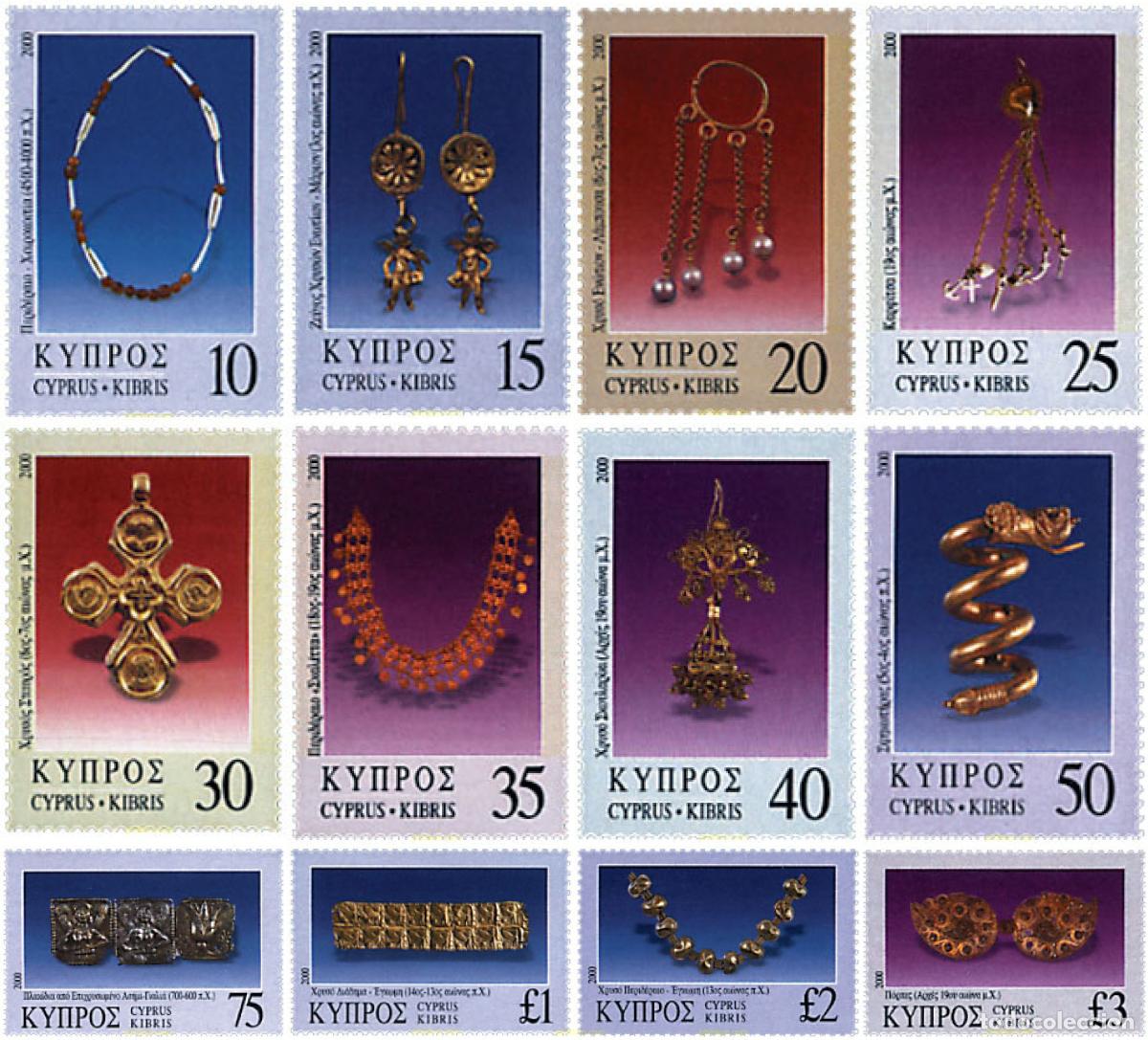 Sellos: 51406 MNH CHIPRE 2000 DIA DEL SELLO. JOYAS DE CHIPRE