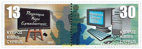 Sellos: 101525 MNH CHIPRE 2002 DIA MUNDIAL DE LOS PROFESORES
