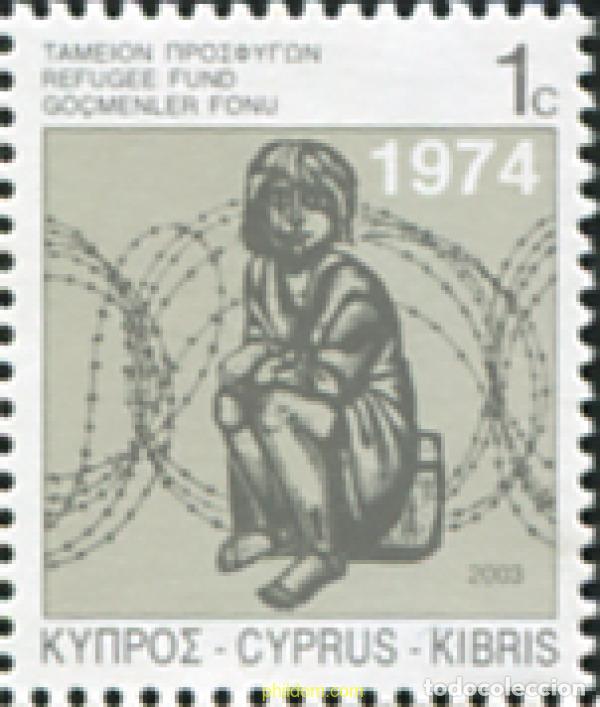 Sellos: 615390 MNH CHIPRE 2003 AYUDA A LOS REFUGIADOS