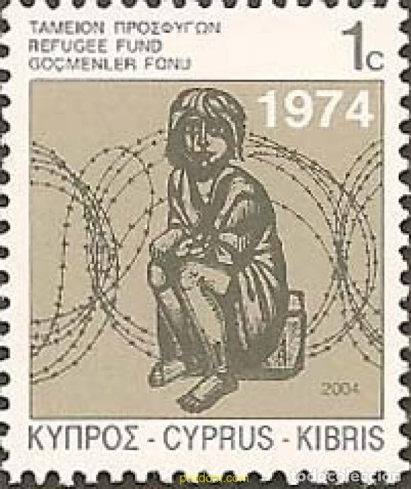Sellos: 784392 MNH CHIPRE 2004 FONDOS PARA LOS REFUGIADOS. SELLO DE 1974 CON MILESIMA 2004