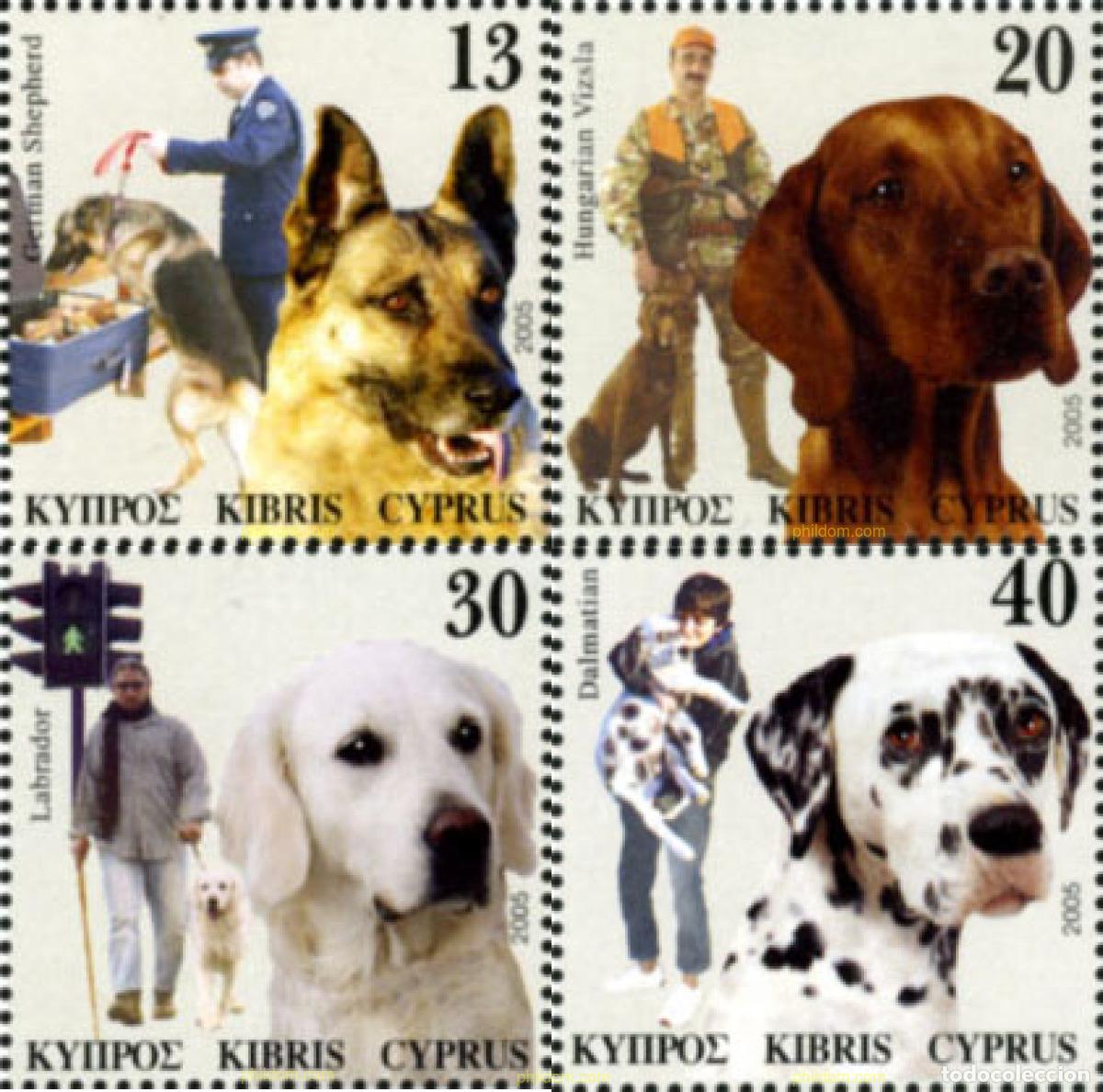 Sellos: 164548 MNH CHIPRE 2005 FAUNA. LOS PERROS Y EL HOMBRE