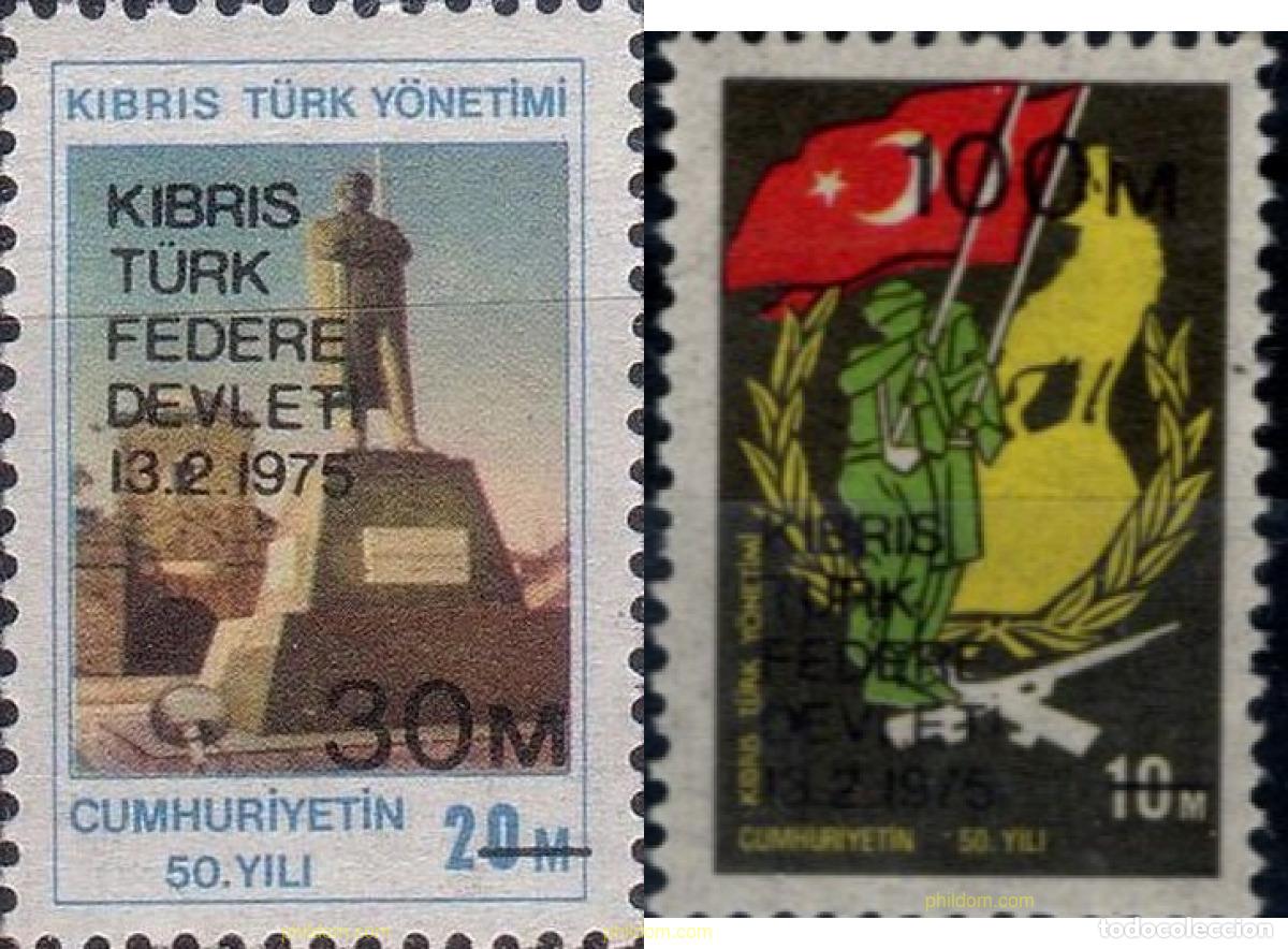 Sellos: 164566 MNH CHIPRE. Administraci&oacute;n turca 1975 PROCLAMACION DE LA REPUBLICA