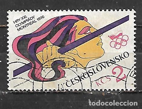 Sellos: 1976: CHECOSLOVAKIA Juegos Ol&iacute;mpicos. Montr&eacute;al - Jabalina (CTO)