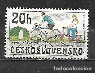 Sellos: 1979: CHECOSLOVAKIA Bicicletas - Modernas. 1978 (CTO)