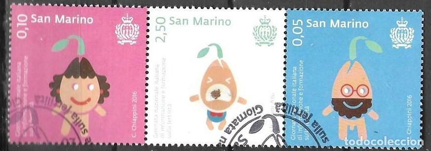 Sellos: SELLOS USADOS DE SAN MARINO 2016, YT 2461/ 63