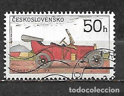 Sellos: 1988: CHECOSLOVAKIA Autom&oacute;viles hist&oacute;ricos - Laurin & Klement. 1914 (CTO)