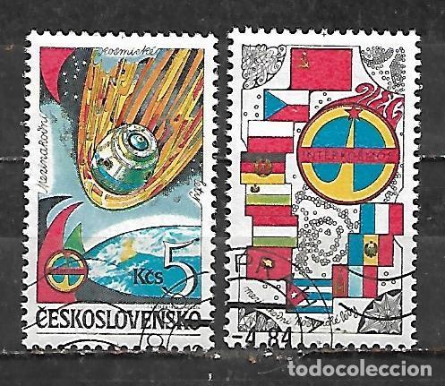 Sellos: 1984: CHECOSLOVAKIA Programa Interkosmos - Entrada de una cabina en la am&oacute;sfera (CTO)