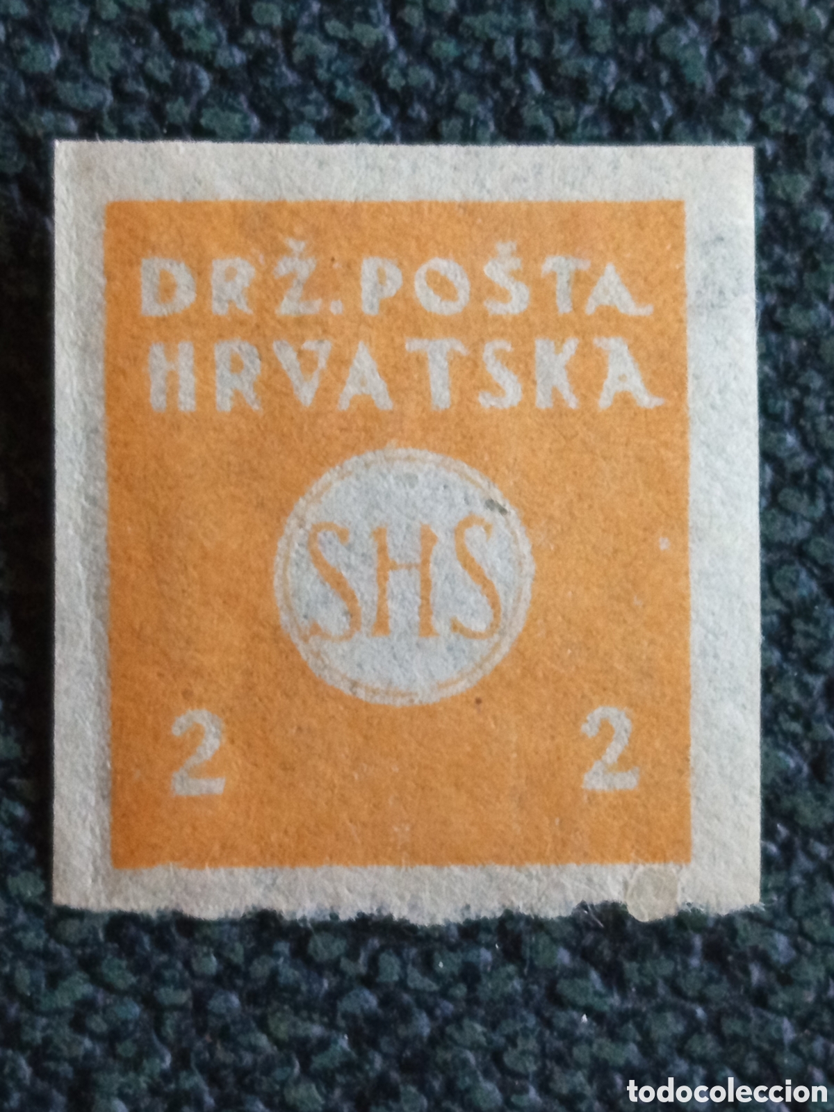 Sellos: Sello de Prensa Croacia SHS 1919 Sin Dentar 2f - Yvert n&ordm; T2 / Scott n&ordm; 2LP2 MNH