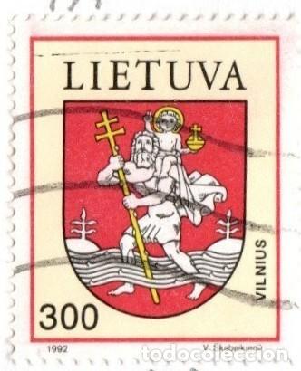 Sellos: Lituania. Escudo de Armas de Vilnius.1992. YT-437. Usado
