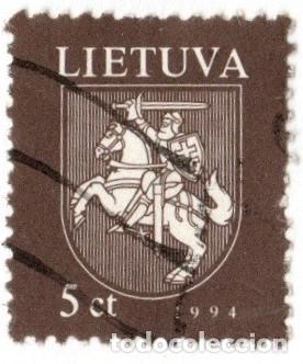 Sellos: Lituania. Escudo de Armas de Vilnius.1994. YT-483. Usado
