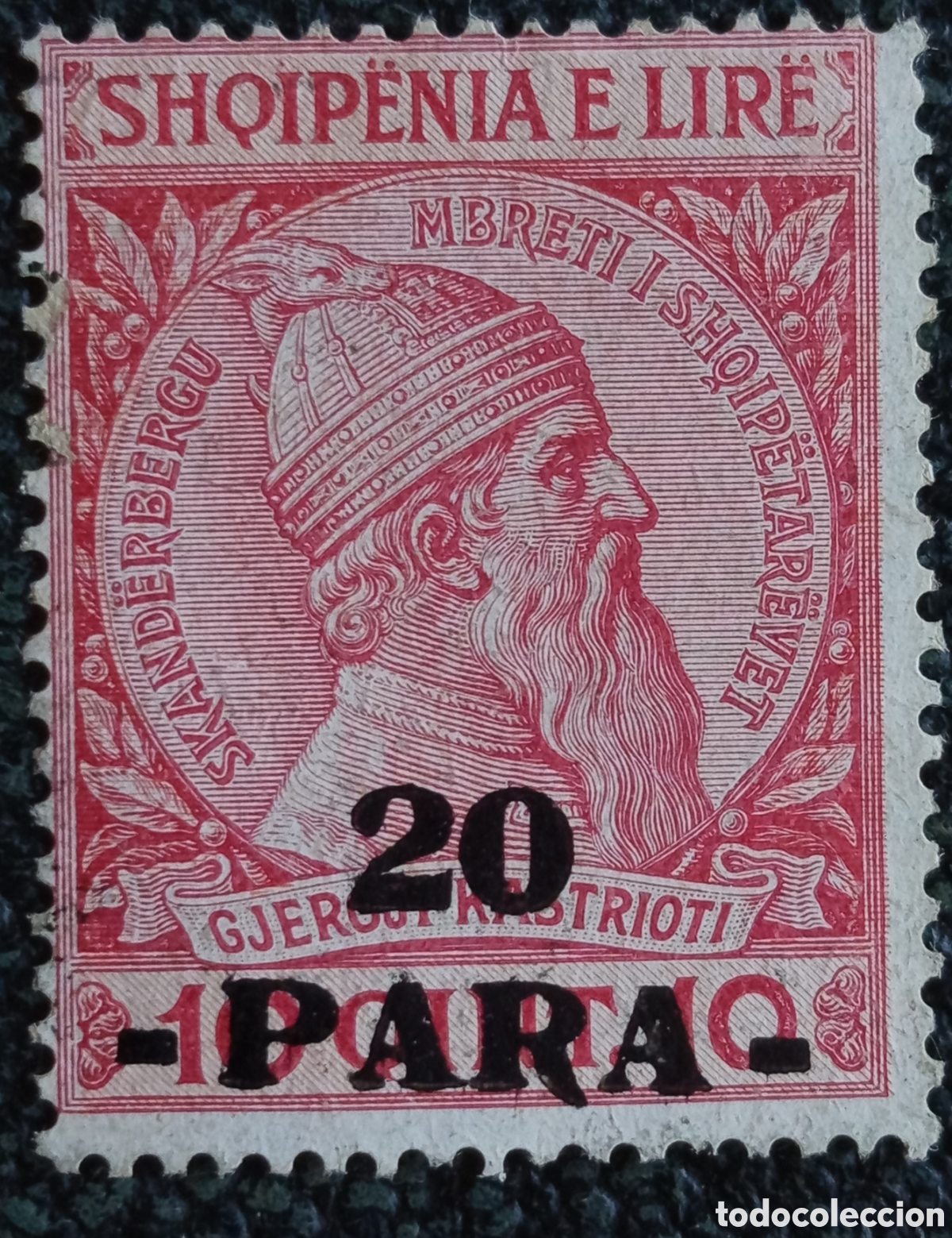 Stamps: Sello Albania 1914 Sobrecarga Turca 20 Para - Scott n&ordm; 49 / Michel n&ordm; 43 MH