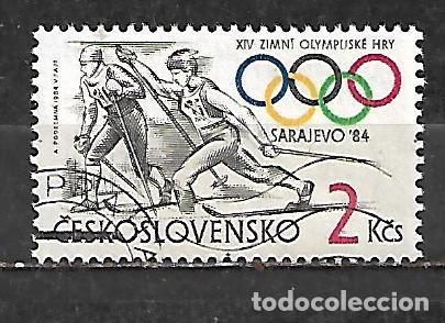 Sellos: 1984: CHECOSLOVAKIA Juegos Ol&iacute;mpicos de Invierno. Sarajevo (CTO)