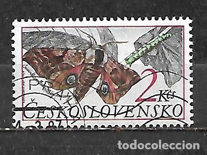 Sellos: 1987: CHECOSLOVAKIA Polillas y mariposas - Esfinge ocelada (CTO)