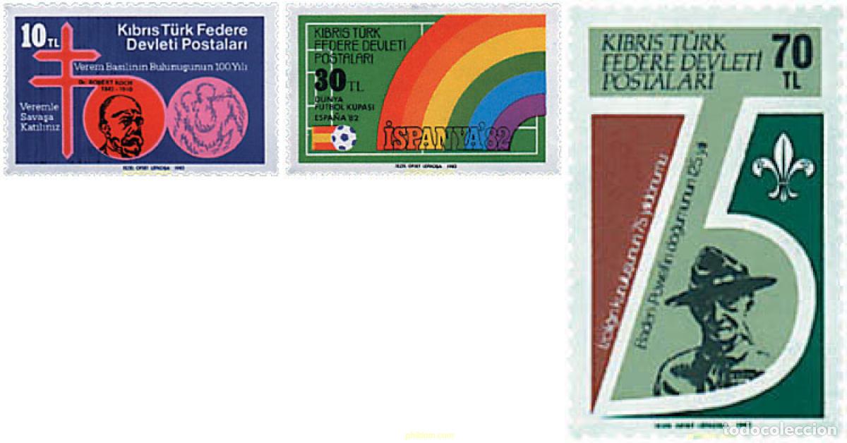 Sellos: 38090 MNH CHIPRE. Administraci&oacute;n turca 1982 ANIVERSARIOS Y ACONTECIMIENTOS