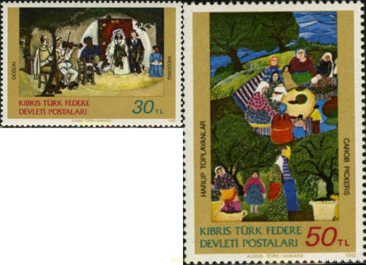 Sellos: 164667 MNH CHIPRE. Administraci&oacute;n turca 1982 PINTURAS