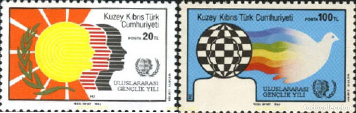 Sellos: 164688 MNH CHIPRE. Administraci&oacute;n turca 1985 A&Ntilde;O INTERNACIONAL DE LA JUVENTUD