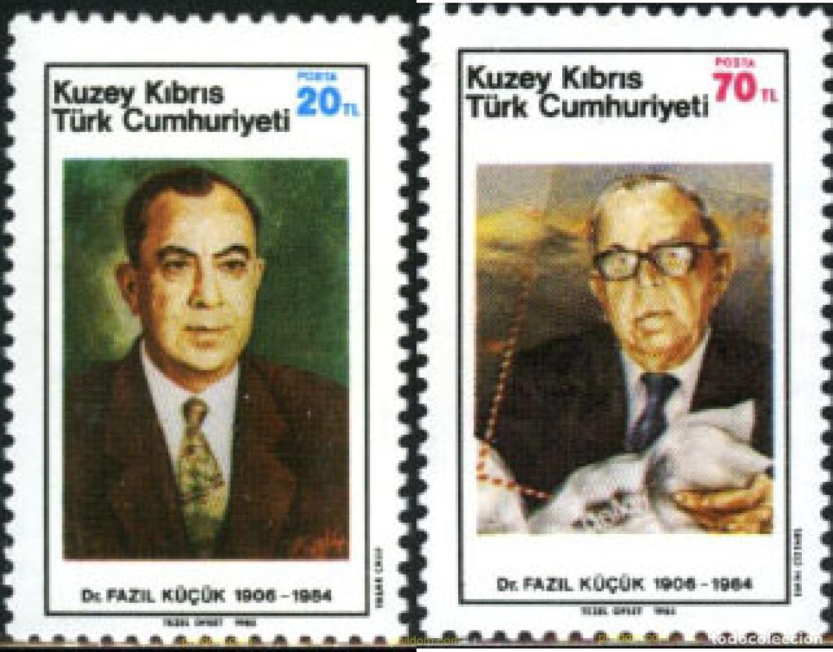 Sellos: 164684 MNH CHIPRE. Administraci&oacute;n turca 1985 ANIVERSARIO DE LA MUERTE DEL DOCTOR FAZIL K&Uuml;&Ccedil;&Uuml;K