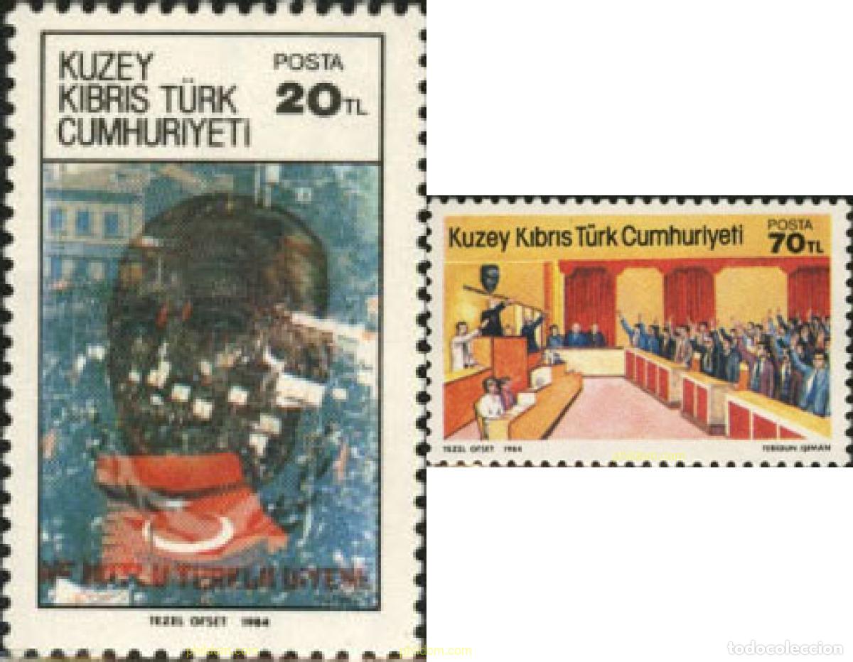 Sellos: 164679 MNH CHIPRE. Administraci&oacute;n turca 1984 1 ANIVERSARIO DE LA REPUBLICA