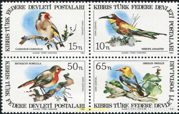 Sellos: 305627 MNH CHIPRE. Administraci&oacute;n turca 1983 AVES