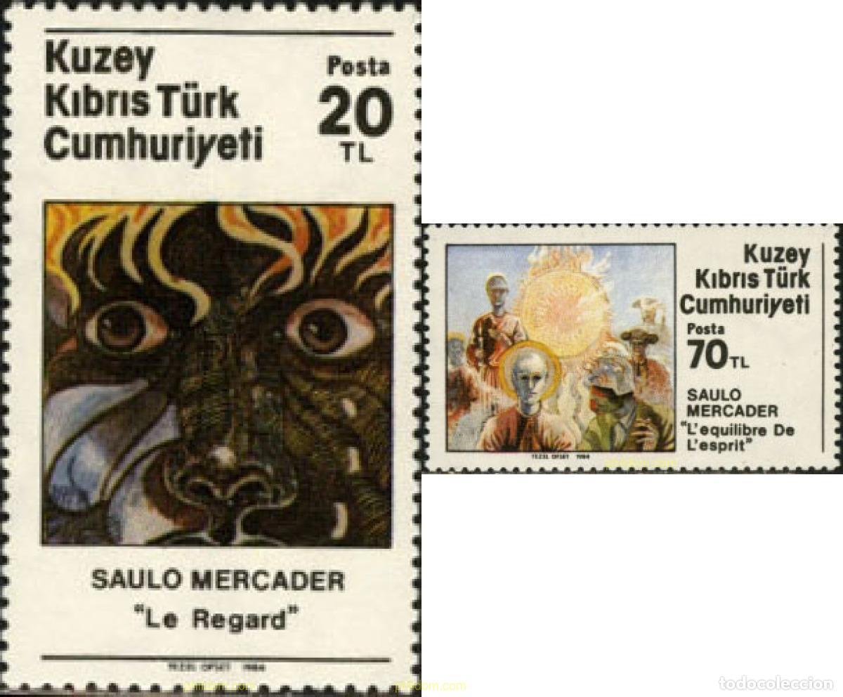 Sellos: 164683 MNH CHIPRE. Administraci&oacute;n turca 1984 EXPOSICION DE OBRAS DE SAULO MERCADER EN NICOSIE
