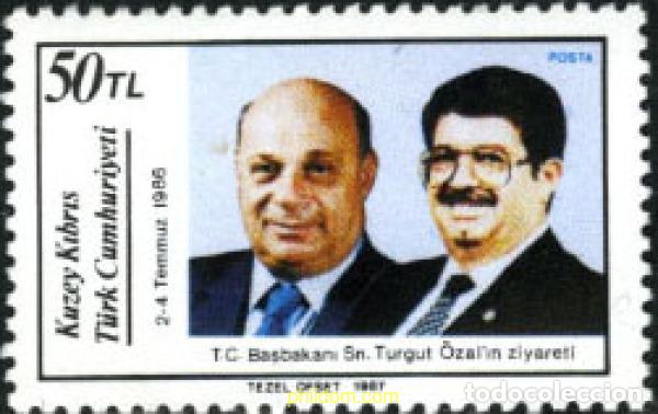 Sellos: 164706 MNH CHIPRE. Administraci&oacute;n turca 1987 VISITA DEL PRIMER MINISTRO TURCO