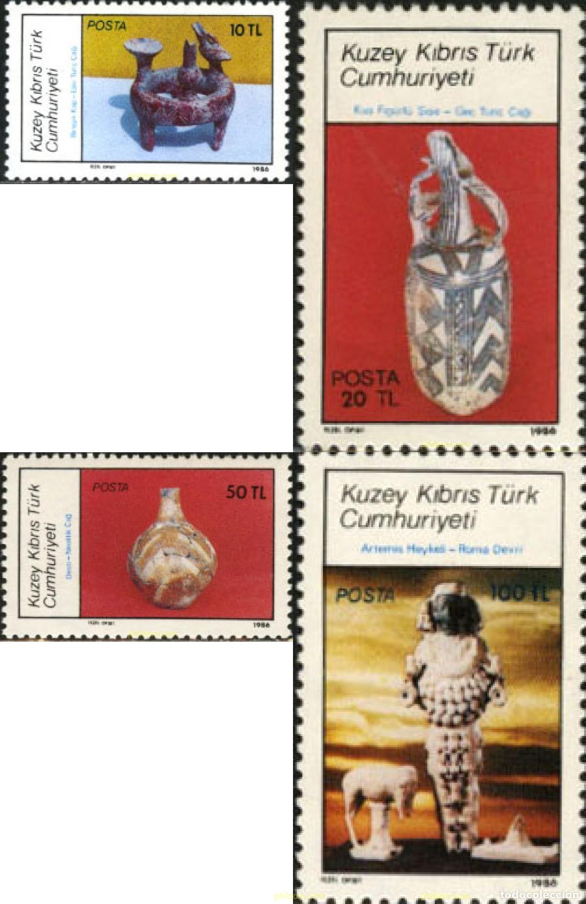 Sellos: 164690 MNH CHIPRE. Administraci&oacute;n turca 1986 ARQUEOLOGIA