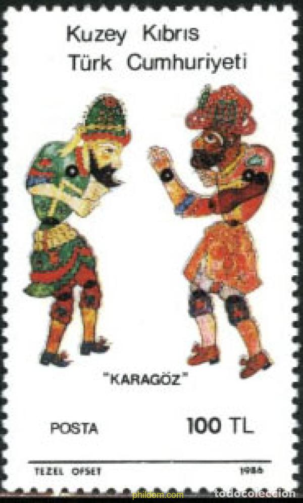 Sellos: 164689 MNH CHIPRE. Administraci&oacute;n turca 1986 TEATRO DE SOMBRAS KARAG&Ouml;Z